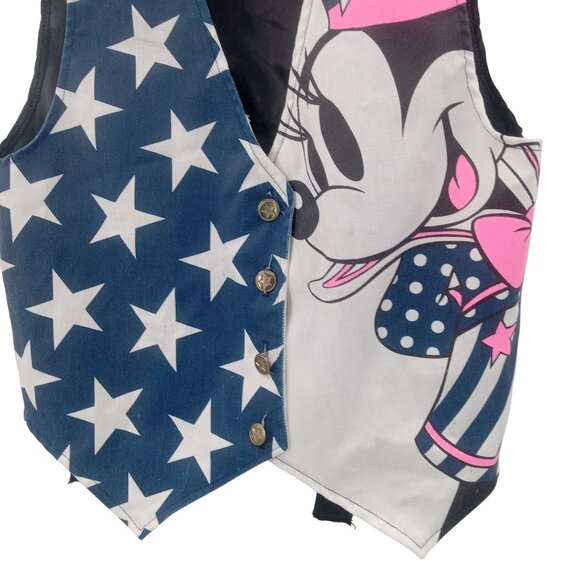 Vintage Walt Disney STJ Child Vest Size 10 Stars Stripes Minnie Mickey Patriotic - Picture 2 of 8